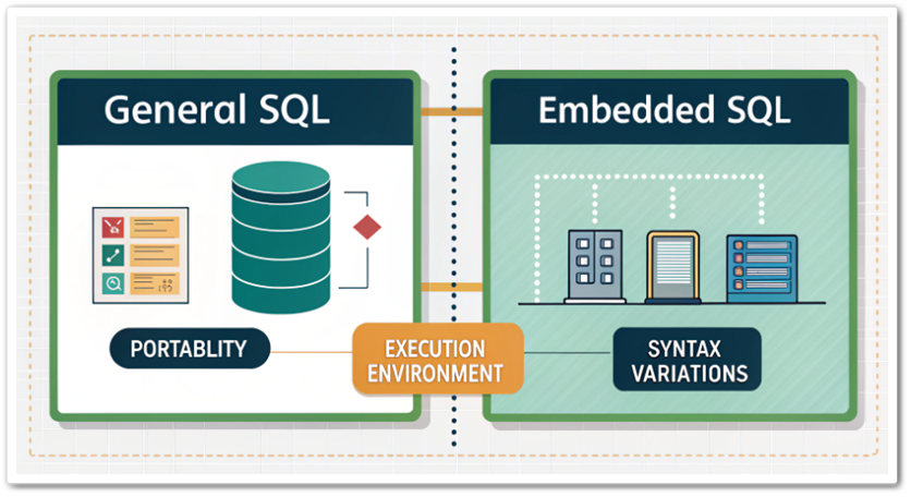 일반 SQL 내장 SQL 차이